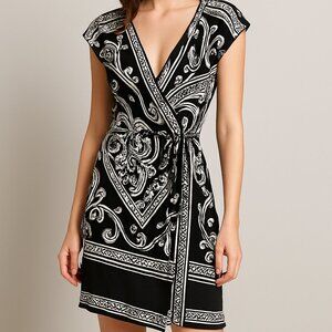 Joyce Leslie Monochrome Swirl‎ Top